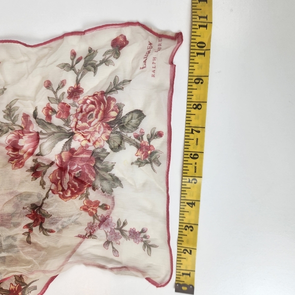 Vintage Lauren Ralph Lauren Sheer Floral Scarf - Picture 3 of 3